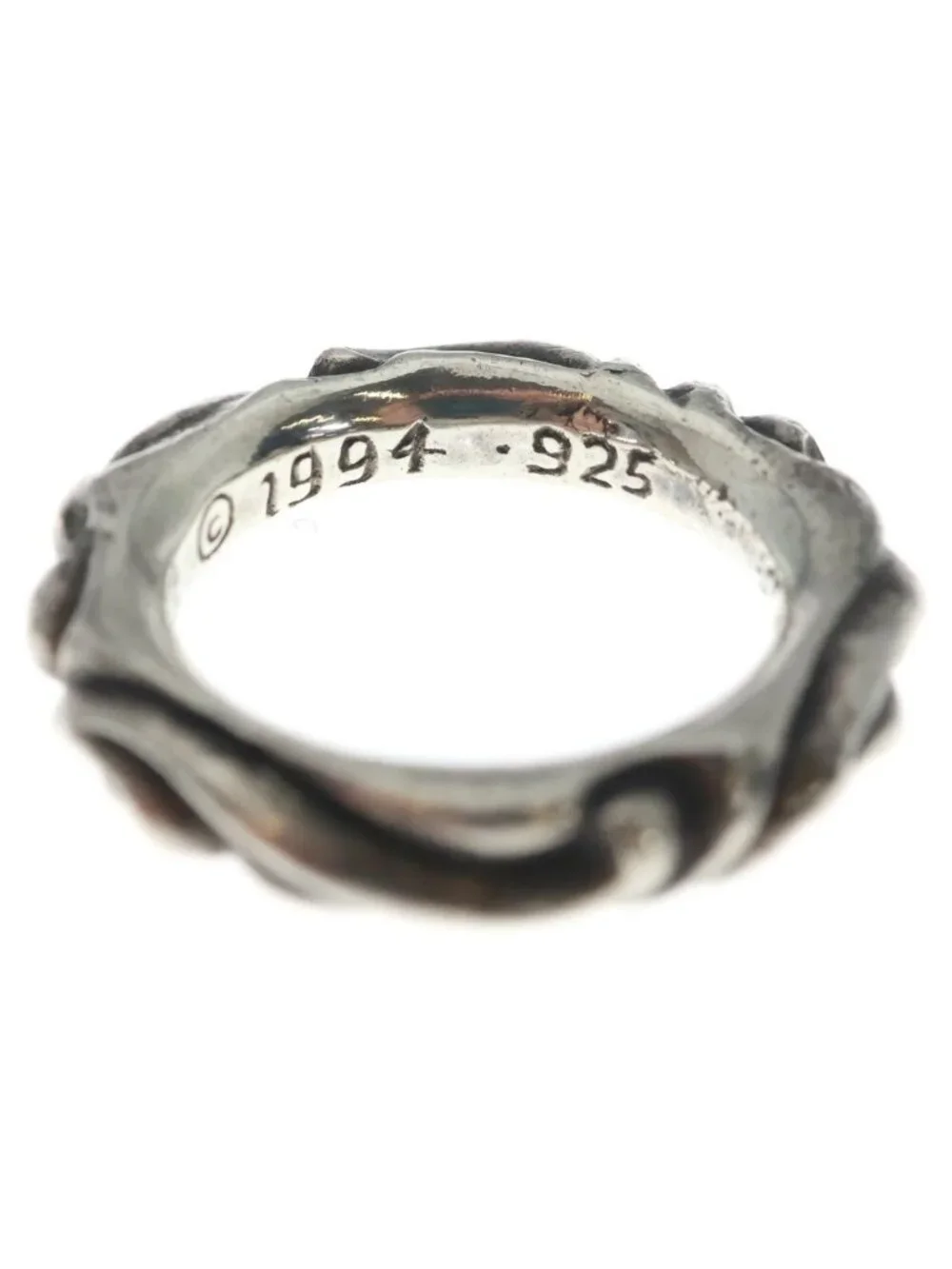 Chrome Hearts Scrl Band Scroll Ring Silver
